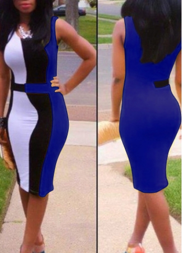 Sexy Sleeveless Round Neck Bodycon Dress