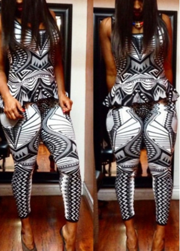 Printed Sleeveless Ankle Length Jumpsuit