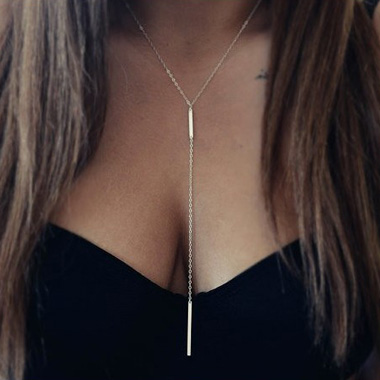 Gold Plated Brief Metal Strip Necklace Gold Plated Brief Metal Strip NecklaceNecklaces & Pendants<br><br><br>color: Gold<br>size: One Size