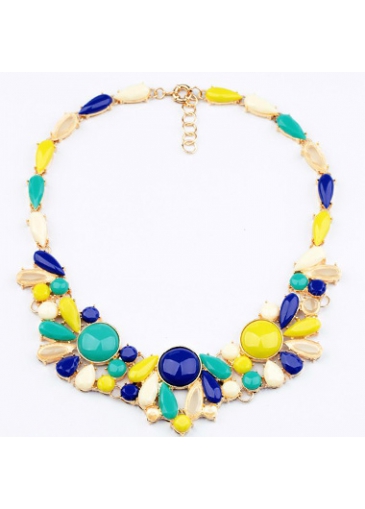 Fashion Multicolor Geometric Shape Design Women Necklace