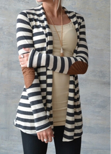 Black and White Long Sleeve Cardigan