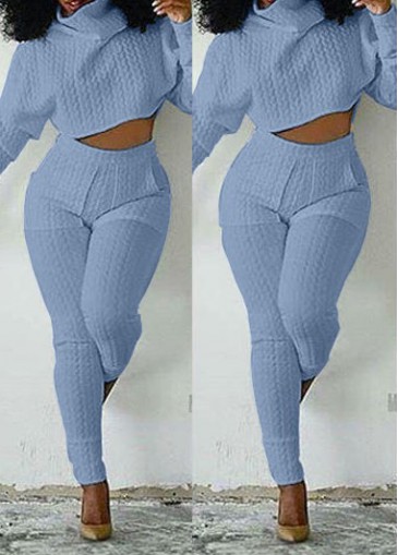 Long Sleeve Crop Top and Skinny Pants