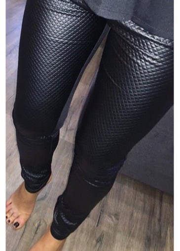Black Elastic Waist Ankle Length Leggings