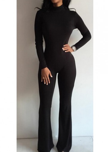 Black High Neck Ankle Length Jumpsuit