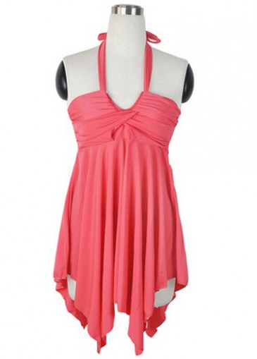 Halter Watermelon Red Dress and Panty Swimwear