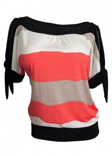 Slit Design Round Neck T Shirt