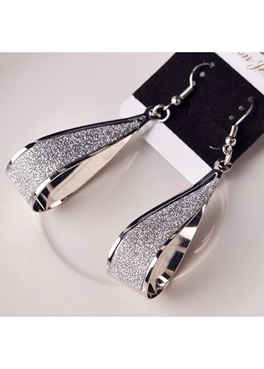 Water Drop Style Matting Silver Earrings Water Drop Style Matting Silver EarringsEarrings<br><br><br>color: Silver<br>size: One Size