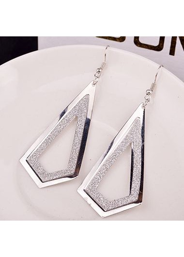 Frosted Silver Metal Geometry Shape Earrings for Woman Frosted Silver Metal Geometry Shape Earrings for WomanEarrings<br><br><br>color: Silver<br>size: One Size