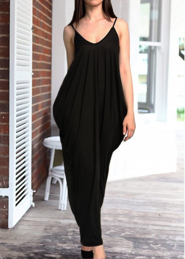 Spaghetti Strap Pocket Design Maxi Dress Spaghetti Strap Pocket Design Maxi DressMaxi Dresses<br><br><br>color: Black<br>size: S,M,L,XL,XXL