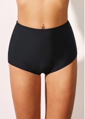 ROTITA Black High Waist Carry Buttock Swimwear Shorts