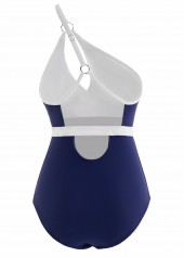 Contrast Color swimwear,ROTITA Spaghetti Strap Contrast Cutout One Piece Swimwear