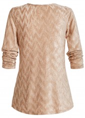 Champagne tops,Plain Color tops,ROTITA Velvet Champagne Long Sleeve T Shirt