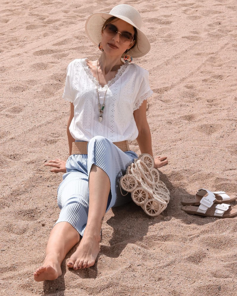 White tops,Plain Color tops,ROTITA Lace White V Neck Short Sleeve T Shirt