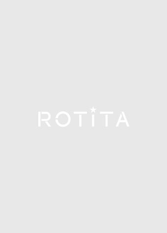 ROTITA Cache-maillot noir à encolure en V et fentes latérales