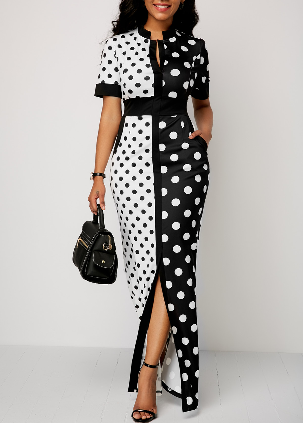 polka dot print dress