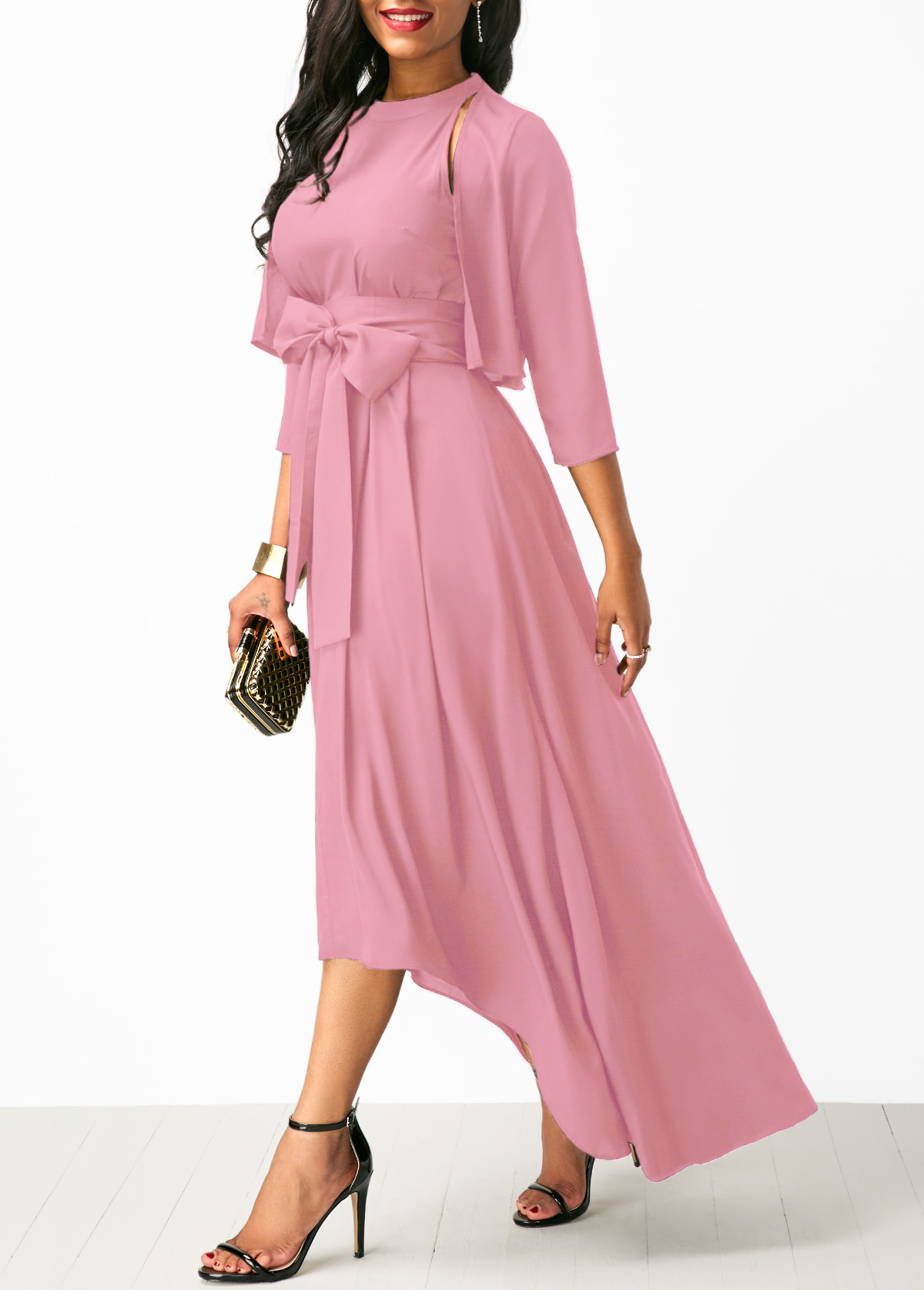 high low dresses casual with sleeves