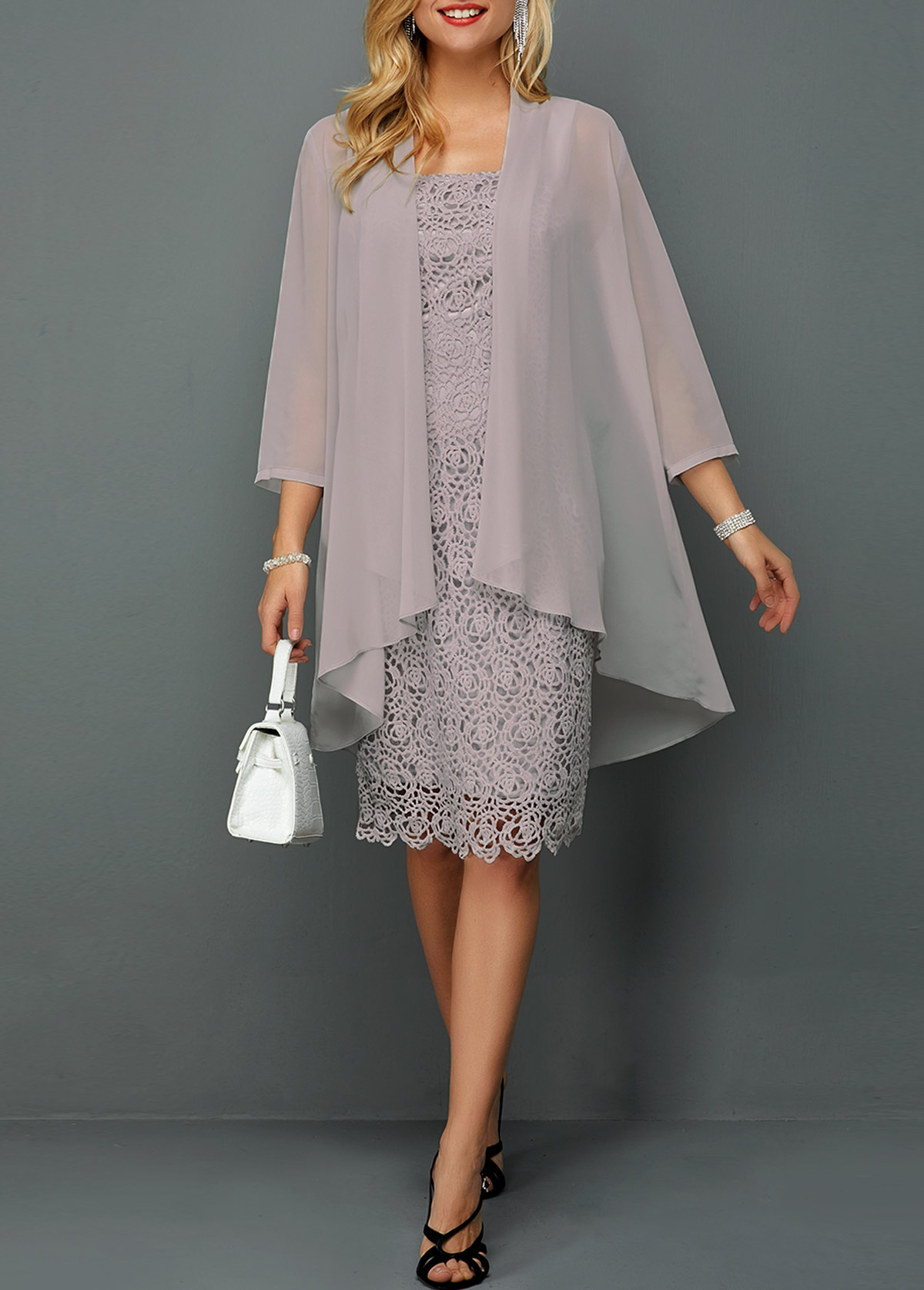 lace dress cardigan