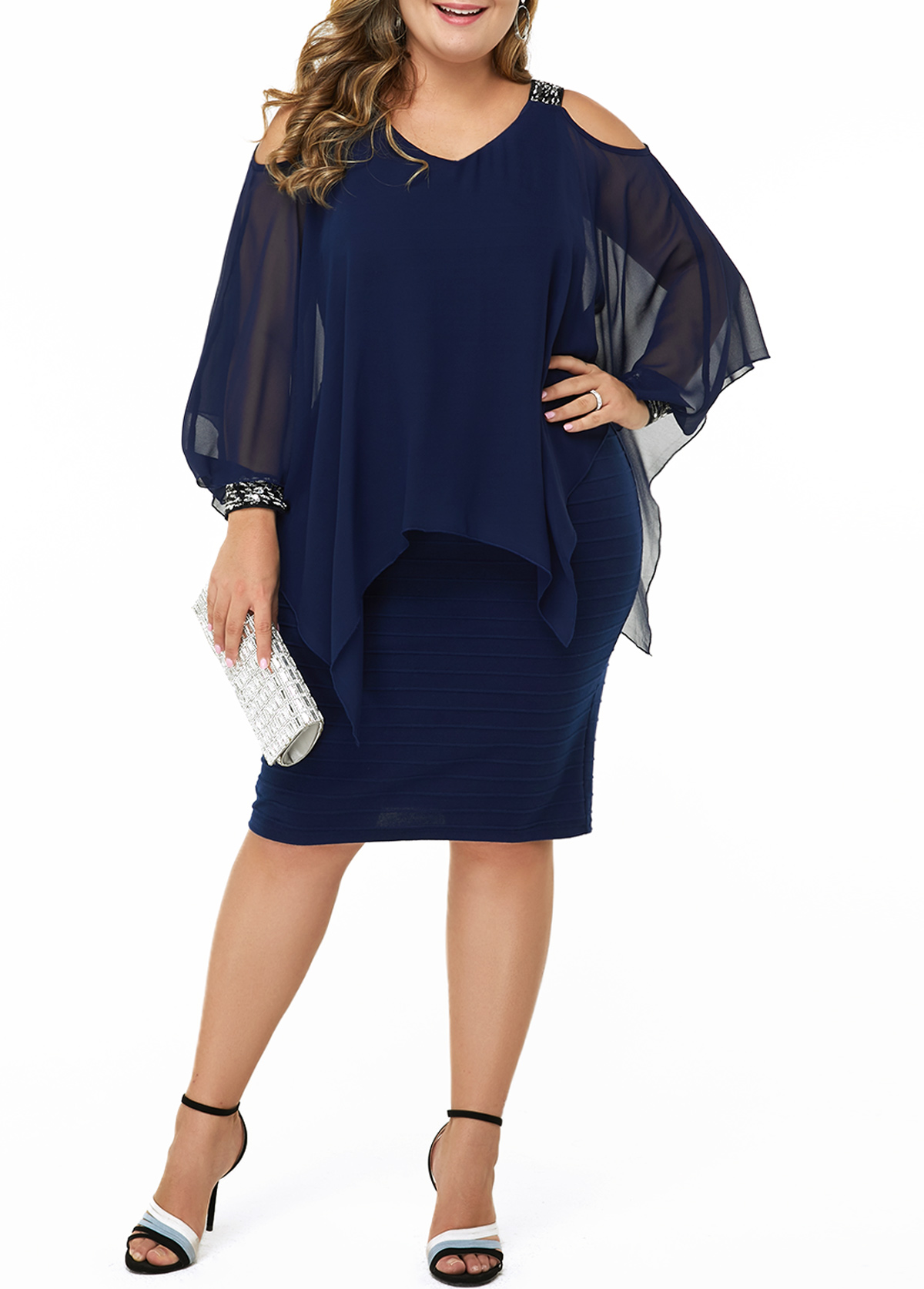 cold shoulder plus size dress