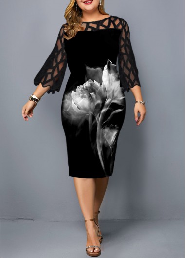 gray sheath dress plus size
