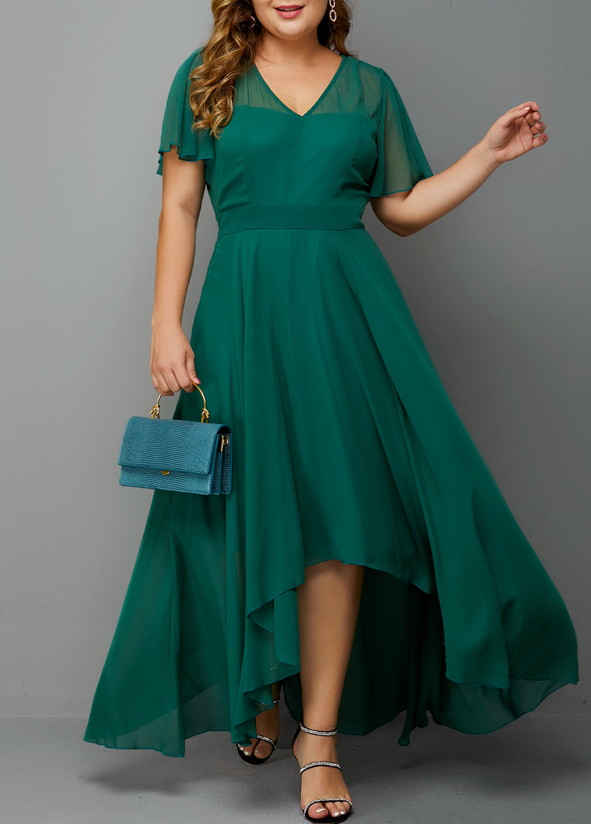 plus green dress