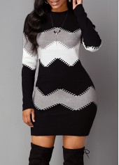 mock neck sweater dress