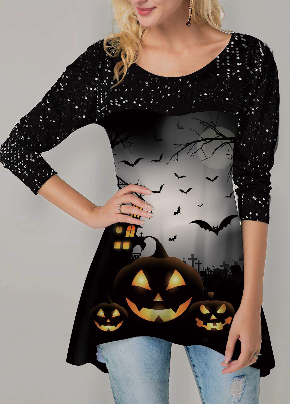 Modlily halloween shirts Clearance