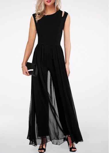 black jumpsuit party
