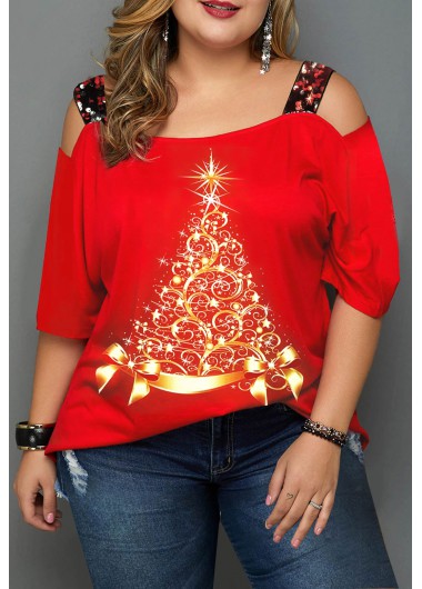 plus size christmas tops