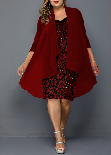 wine red color dress