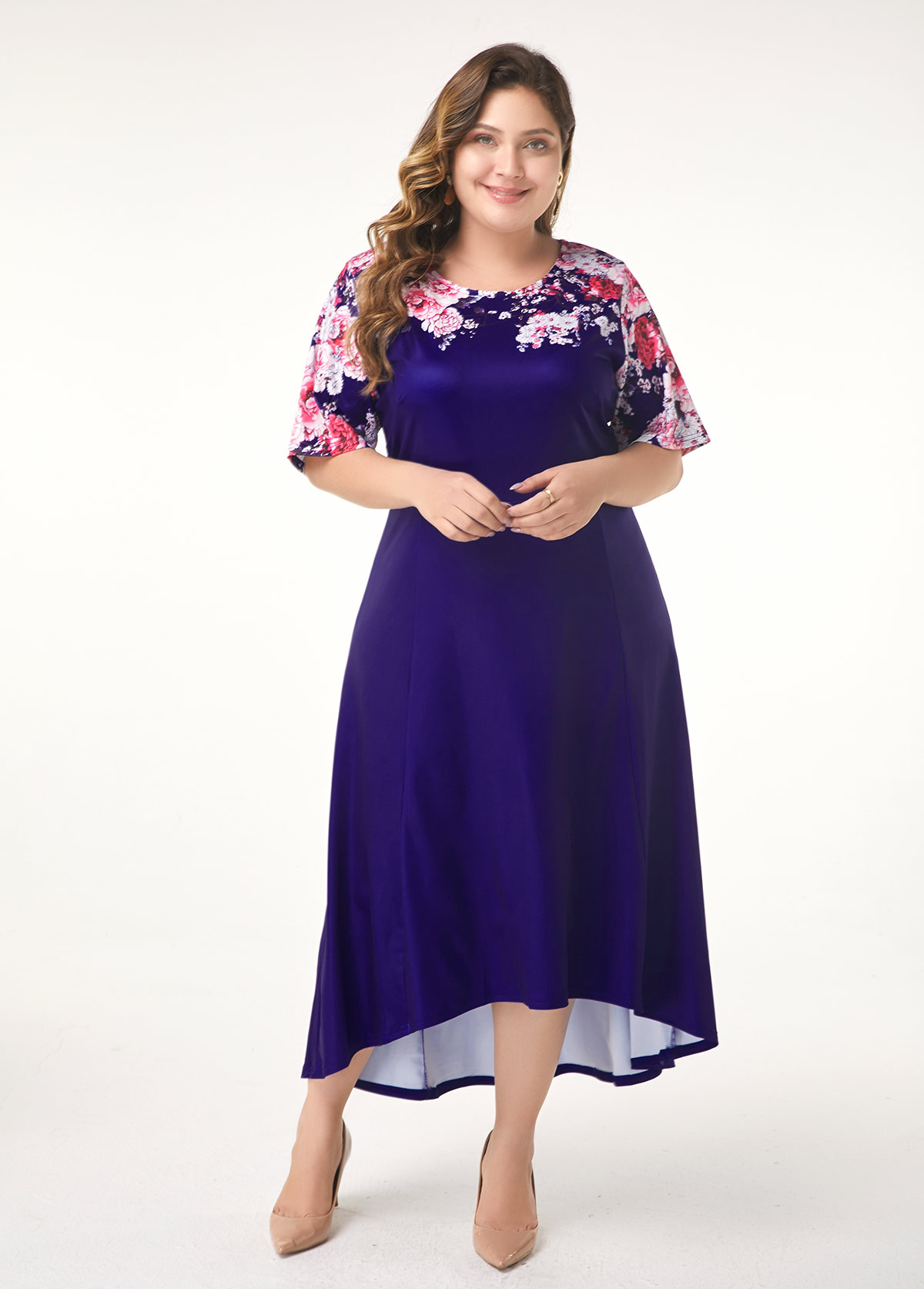 plus size navy dress