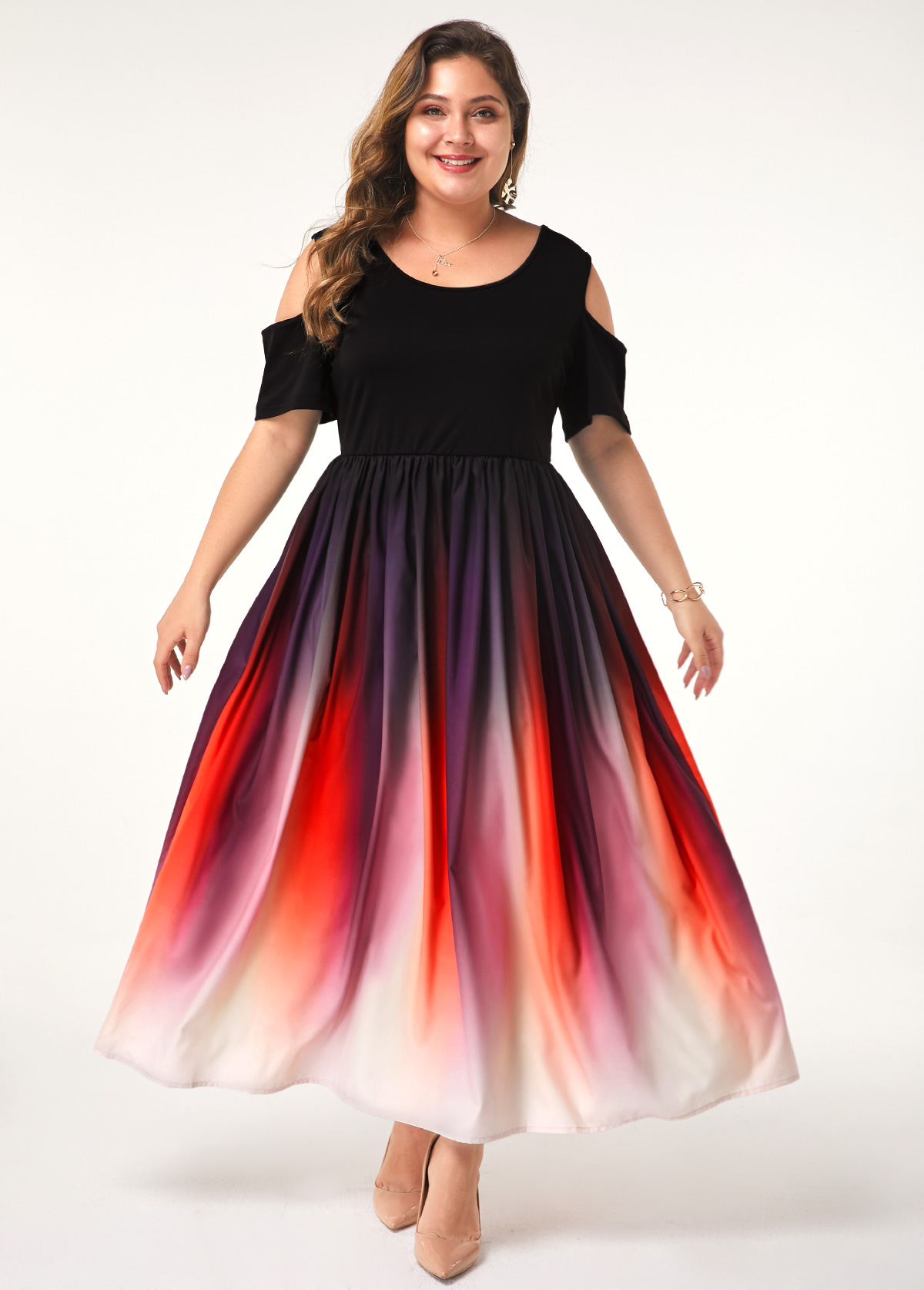 ombre dress plus size