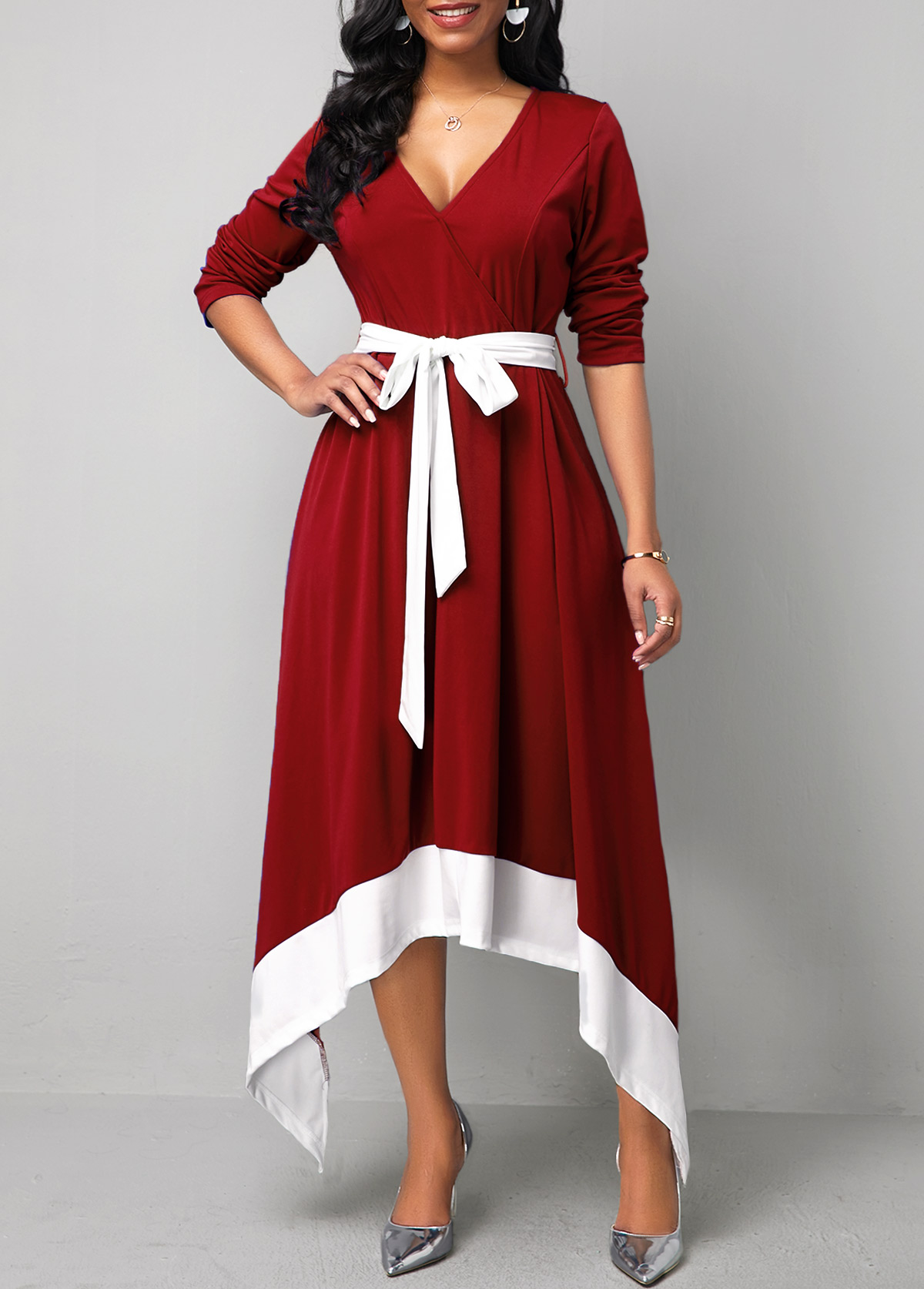 long sleeve maxi day dress