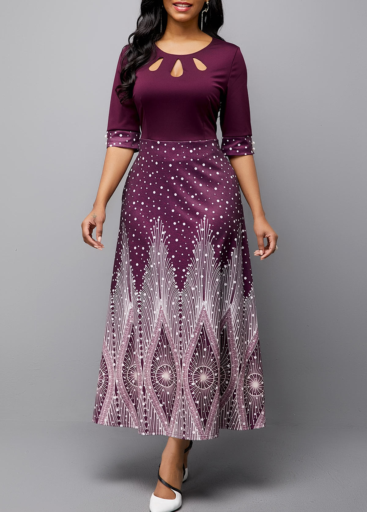 high waist maxi dress