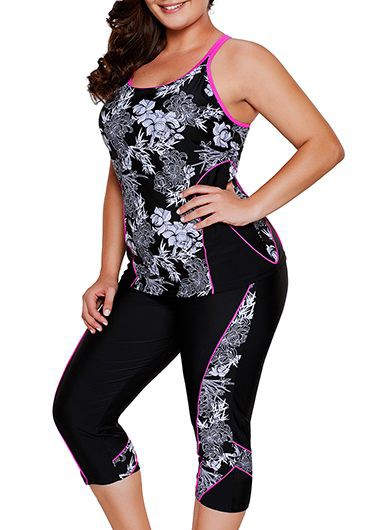 plus size swimwear cropped pants