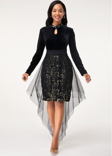 rotita black lace dress