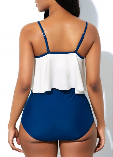 White swimwear,Contrast Color swimwear,ROTITA White Bikini High Waist Top and Lace Up Panty