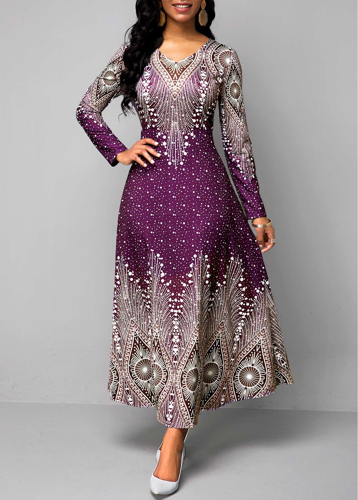 rotita long sleeve maxi dress