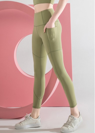 pink yoga pants with pockets