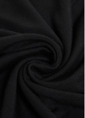 Black intimates,Contrast Color intimates,ROTITA Round Neck Black Short Sleeve Pajama Set