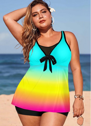 plus size rainbow bathing suit