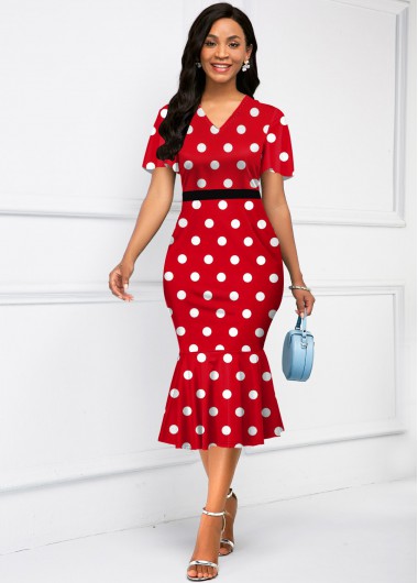 polka dot mermaid dress