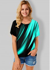 ROTITA Printed Short Sleeve Round Neck T Shirt