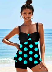 Spaghetti Strap Polka Dot Swimwear Set