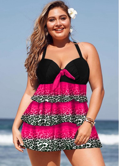 leopard swim dress