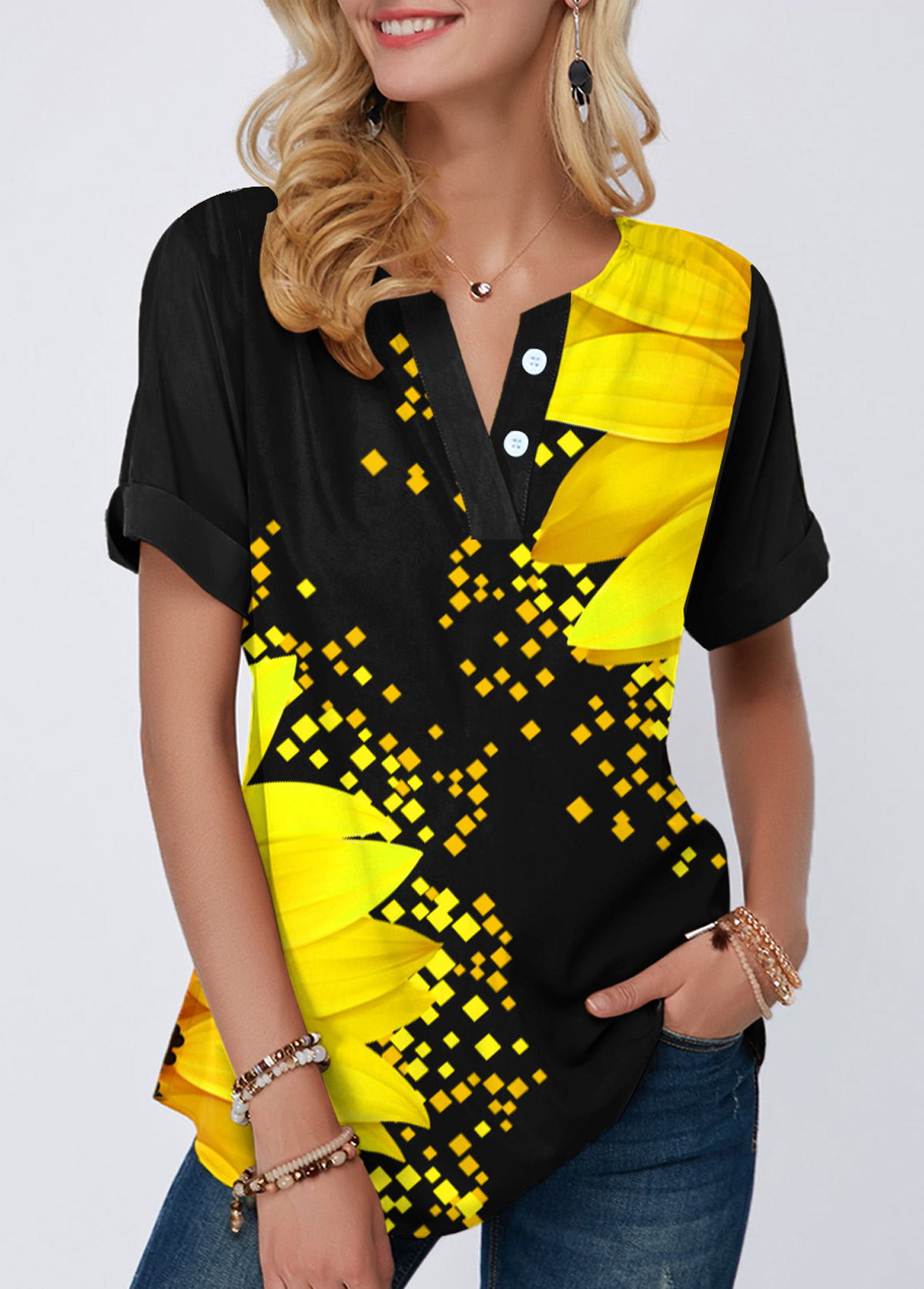 sunflower blouse womens