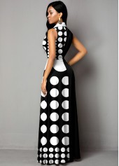 Multi Color dresses,Dot dresses,ROTITA Button Up Color Block Polka Dot Maxi Dress