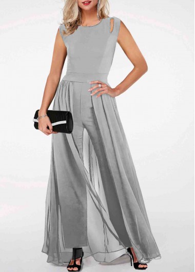 grey jumpsuit formal