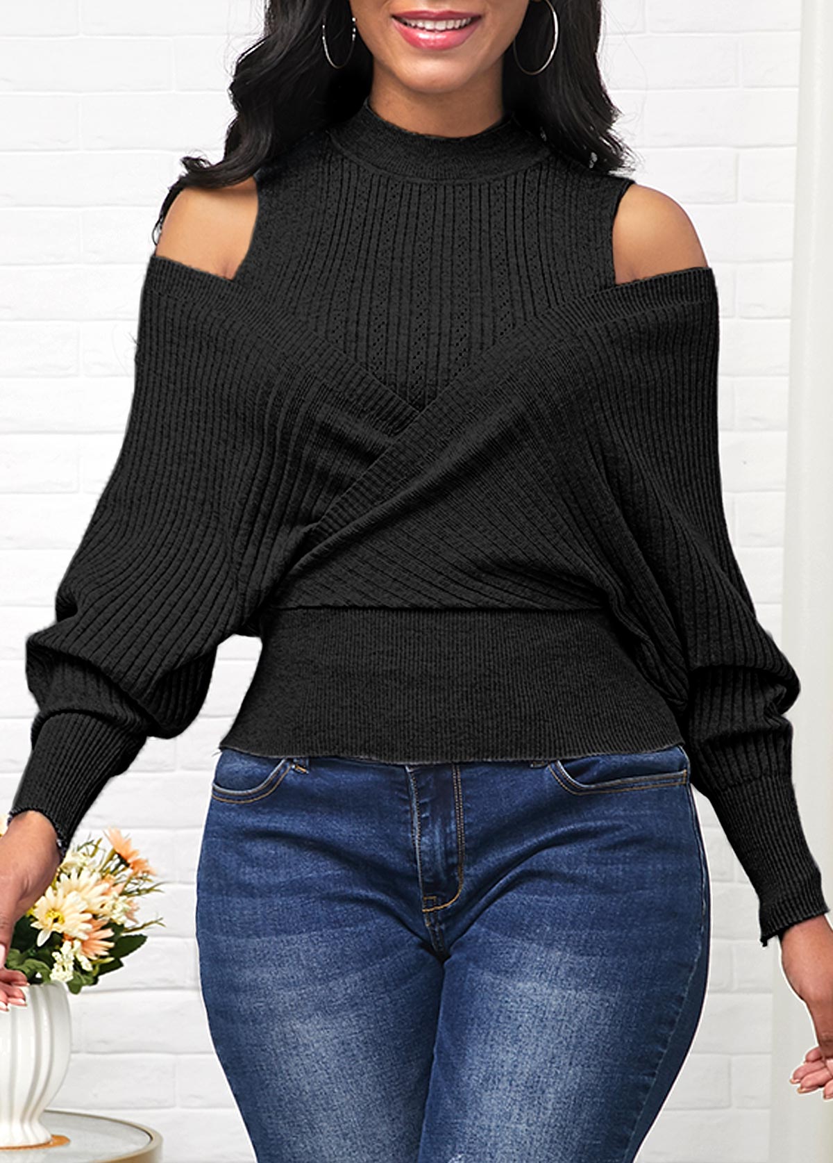 sheer long sleeve sweater