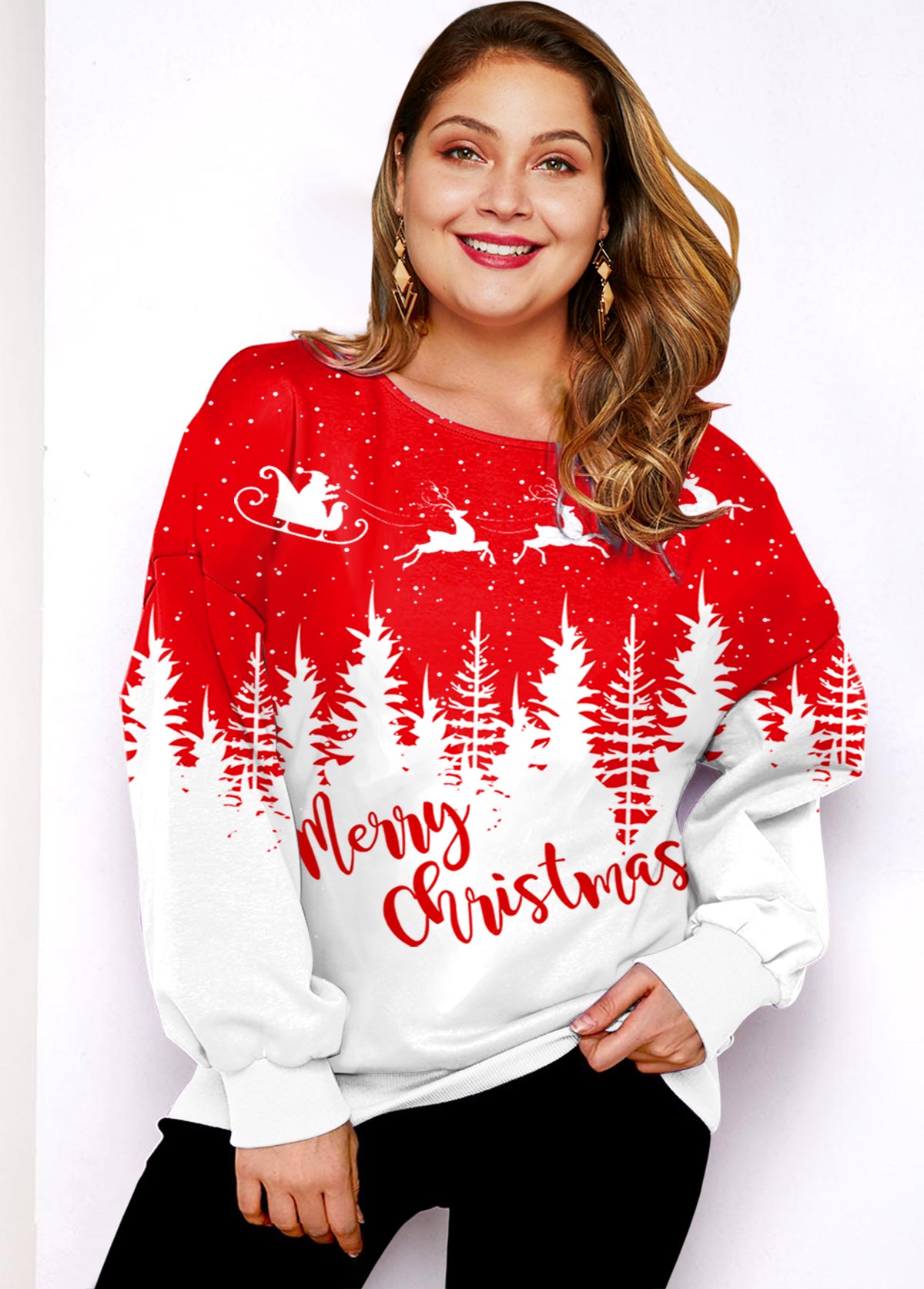 plus size novelty christmas tops uk