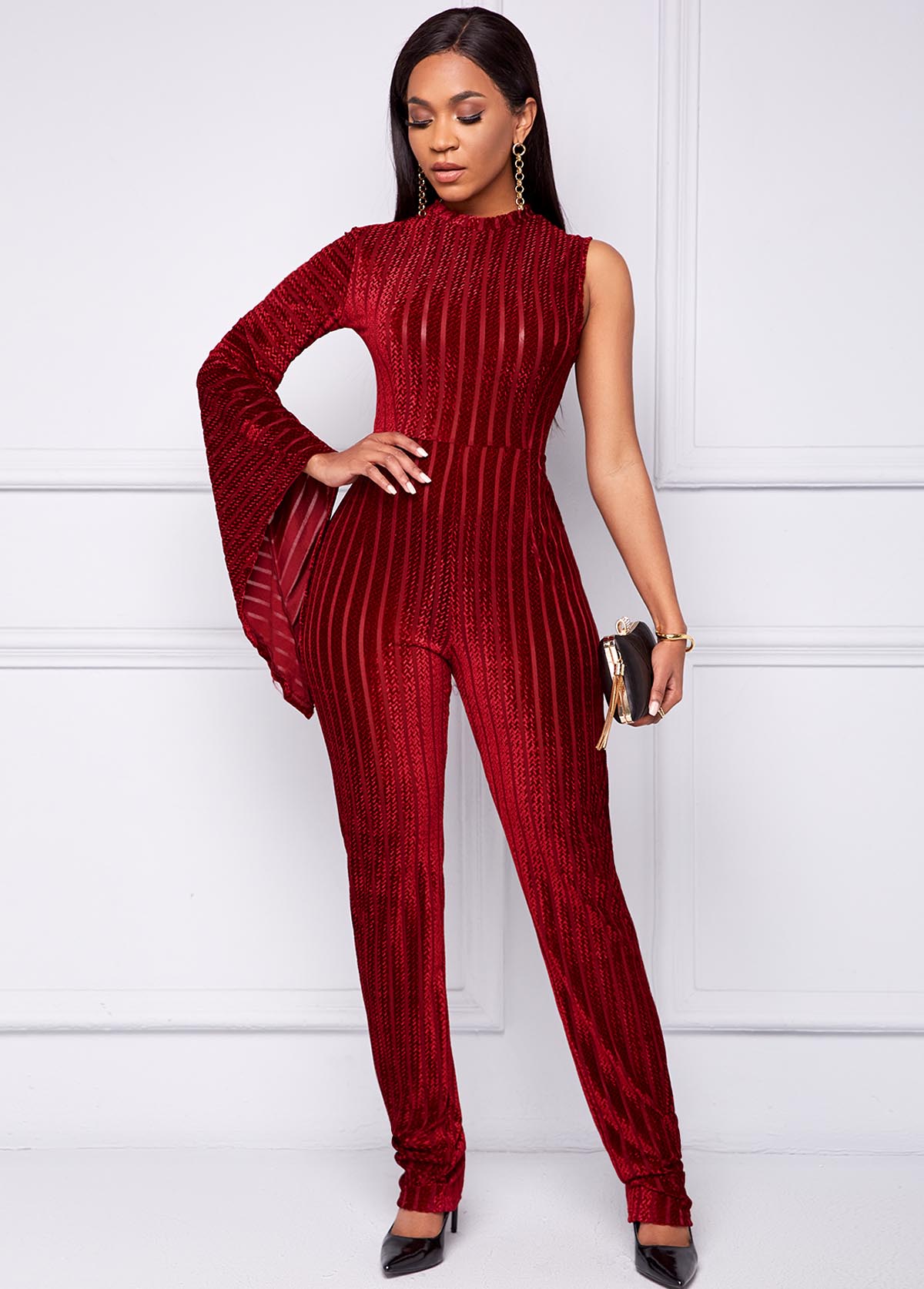 rotita red jumpsuit